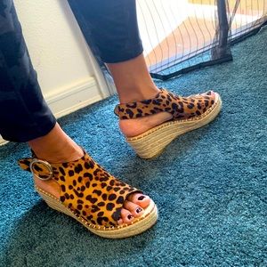 Cheetah print wedges